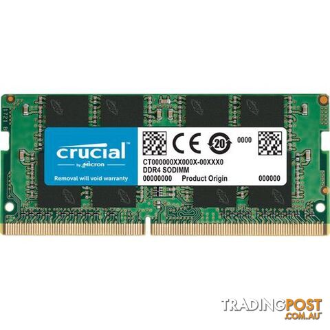 Crucial CT16G4SFRA32A 16GB (1x16GB) DDR4 SODIMM 3200MHz CL22 1.2V Laptop Memory - Crucial - 649528903600 - CT16G4SFRA32A