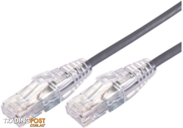 Comsol UTP-03-C6A-UT-GRY 3m RJ45 Cat 6A Ultra Thin Patch Cable - Grey - Comsol -...