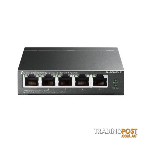 TP-Link TL-SF1005LP 5 Port Fast Etehrnet POE Switch - TP-Link - 6935364052782 - TL-SF1005LP