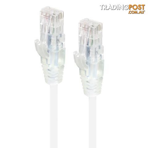 Alogic C6S-05WHT 5m White Ultra Slim Cat6 Network Cable UTP 28AWG - Alogic -...