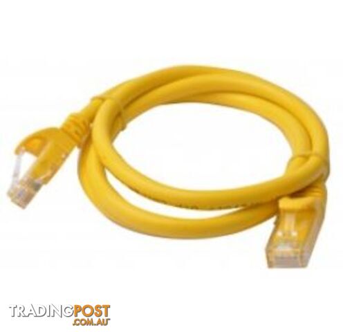 8ware PL6A-1YEL Cat 6a UTP Ethernet Cable, Snagless - 1m Yellow - 8ware - 9341756013021 - PL6A-1YEL
