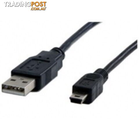 Astrotek USB Male A to Mini B Male Black 0.3m AT-USB-A-MINI-0.3M - Astrotek - 9320200602547 - AT-USB-A-MINI-0.3M