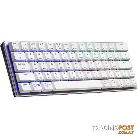 Coolermaster SK-622-SKTL1-US SK622 RGB Blue Switch Keyboard, White Edition - Cooler Master - 4719512100905 - SK-622-SKTL1-US