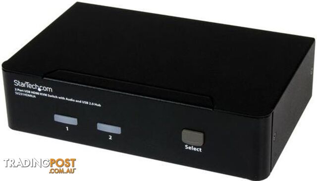 StarTech SV231HDMIUA 2 Port USB HDMI KVM Switch w/ Audio - StarTech - 065030837521 - SV231HDMIUA