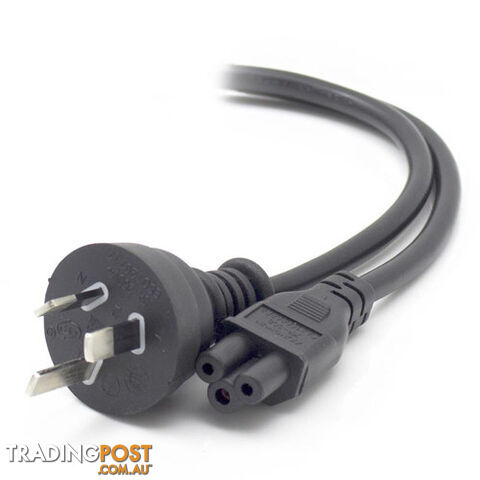 Alogic MF-AUS3PC5-0.5 0.5m Aus 3 Pin Mains Plug to IEC C5 Male to Female - Alogic - 9319866045492 - MF-AUS3PC5-0.5