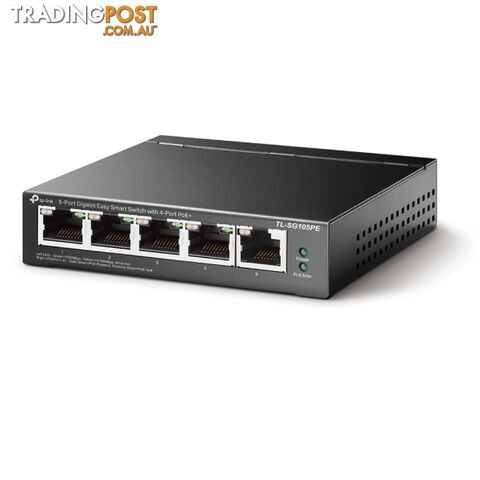TP-Link TL-SG105PE 5 Port Gigabit Easy Smart POE+ Switch - TP-Link - 845973089986 - TL-SG105PE