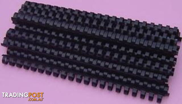 Plastic Binding Coil 21 Loop 28mm Pack of 50 - Black 4028183 - Generic - 4028183