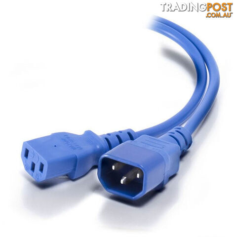 Alogic MF-C13C14-01-BLU 1m IEC C13 to IEC C14 Computer Power Extension Cord Male to Female BLUE - Alogic - 9350784007025 - MF-C13C14-01-BLU