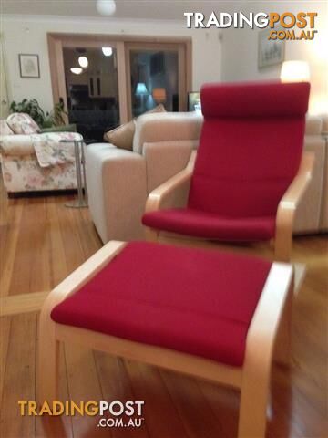 Ikea ergonomic lounge chairs with foot stools (2)