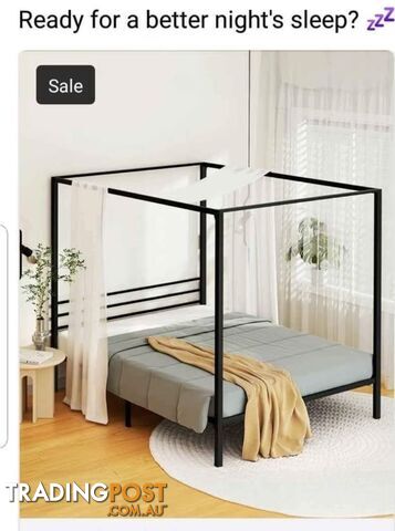 Double Bed Frame Brand new 4 poster industrial style