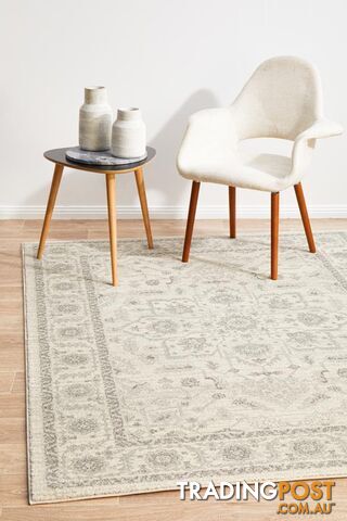 Evoke Winter White Transitional Rug 400X80CM  - EVO-261-WHI-400X80