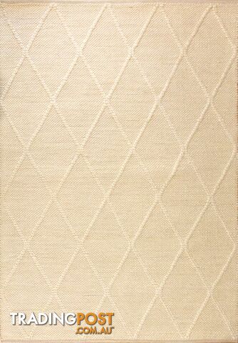 Diamond Cream Felted Wool Rug 155 x 225CM - BCOLOMBO-CREAM