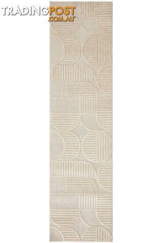 Lotus Leo Beige Runner Rug 300X80CM  - LOT-LEO-BEIGE-300X80