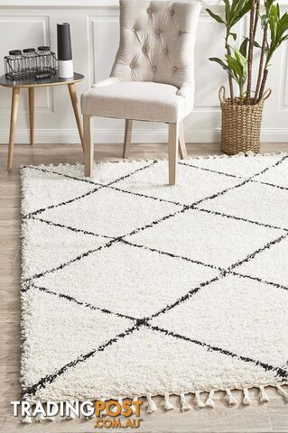 Saffron 22 White Rug 170X120CM  - SAF-22-WHT-170X120