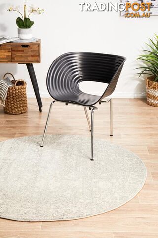 Evoke Shine Silver Transitional Round Rug 240X240CM - EVO-252-SIL-240X240
