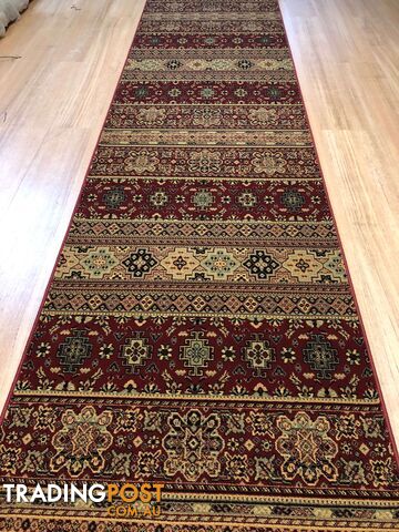 Afghan Red Hallway Runner 80CM Wide 13.5M 