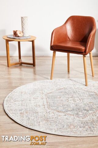 Mayfair Lorissa Silver Round Rug 200X200CM - MAY-LOR-SIL-200X200