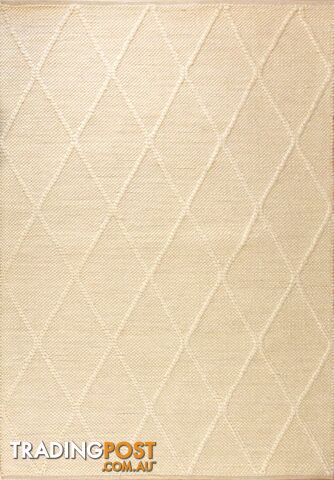 Diamond Cream Felted Wool Rug 200 x 290CM - CCOLOMBO-CREAM