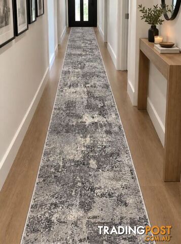 Selena Grey Hallway Runner 80CM Wide 9.5M