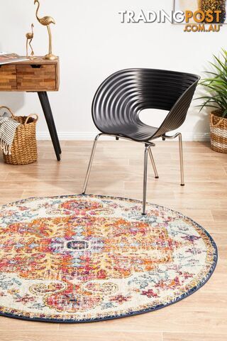 Evoke Carnival White Transitional Round Rug 150X150CM - EVO-254-WHI-150X150