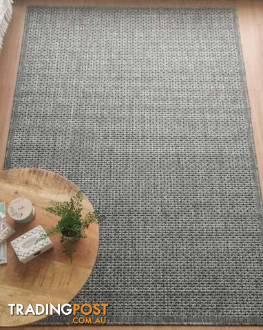 Sorrento Light Grey C Flat Weave Non Slip Rug 160x230CM  - Seaspray 3787 DM9 E Light Grey 160x230