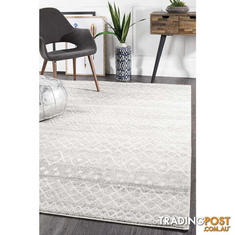 Oasis Nadia Grey Rustic Tribal Rug 290X200cm - OAS-453-GRY-290X200
