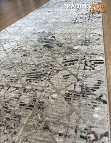 Alyssa Diamond Hallway Runner 80CM Wide 2.5M  - Alissa Multy Grey