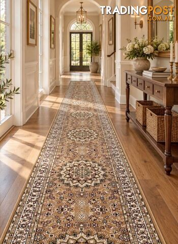 Heirloom Berber Medallion Hallway Runner 80CM Wide 2M