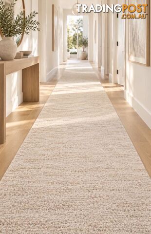 Nori Beige Hallway Runner 80CM Wide 11.5M