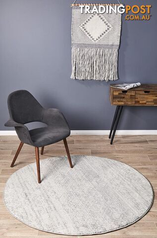 Mirage Zelda Silver Grey Round Rug 150X150CM - MIR-351-SIL-150X150