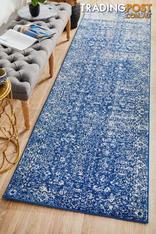 Evoke Oasis Navy Transitional Runner Rug 400X80CM - EVO-252-NAVY-400X80 - photo 1 of 9