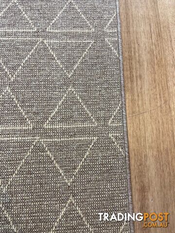 Roma Triangles Mocha Hallway Runner 80CM Wide 1M  - Aqaba Mocha 80Cm