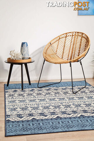 Seaside 3333 White Blue Rug 160X110CM - SSD-3333-WHBL-160X110