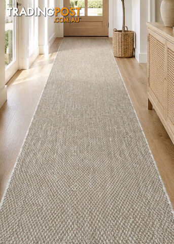 Malia Sand Hallway Runner Non-Slip 80cm Wide 12M - CHINO 20022 SAND - 80CM