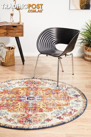 Evoke Carnival White Transitional Round Rug 240X240CM - EVO-254-WHI-240X240