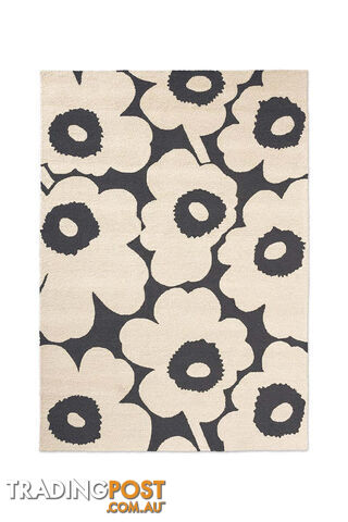 Marimekko Unikko Charcoal White Outdoor 434305 Rug 230X160CM -...