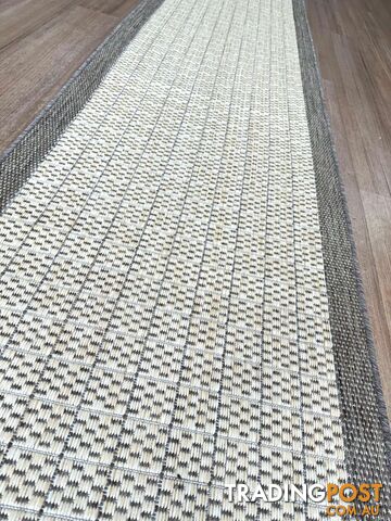 Suva Flat Woven Natural Coffee 405 712 Hallway Runner Non Slip 14.5M