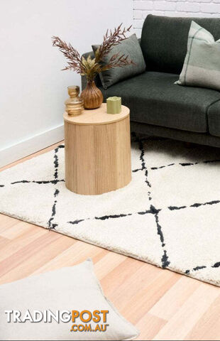 Luana 4 Ivory Charcoal Rug 300 X 390CM - ELUANA4155-IVORYCHAR