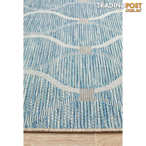 Terrace Denise Trellis Rug Blue 400X300CM  - TER-5501-BLU-400X300 - photo 5 of 7