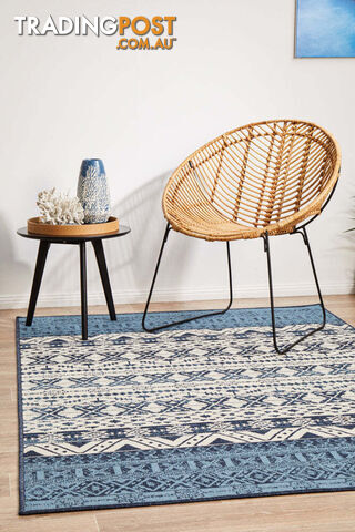 Seaside 3333 White Blue Rug 220X150CM - SSD-3333-WHBL-220X150