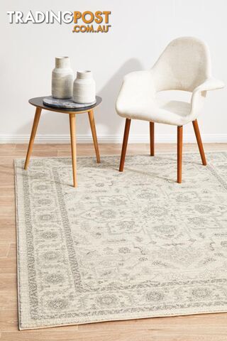 Evoke Winter White Transitional Rug 300X80CM  - EVO-261-WHI-300X80