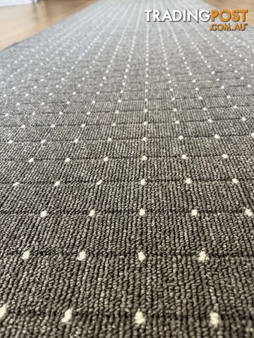 Roma Dots Dark Grey Hallway Runner 67CM Wide 16M 