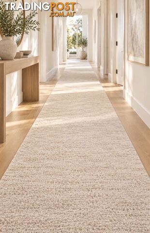 Nori Beige Hallway Runner 80CM Wide 8.5M
