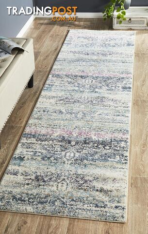 Museum Layton Blue Runner 400X80CM - MUS-865-BLUE-400X80