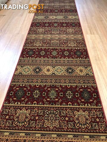 Afghan Red Hallway Runner 80CM Wide 12.5M 