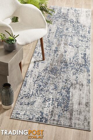Kendra Casper Distressed Modern Runner Rug 300X80CM - KEN-1731-GRY-300X80