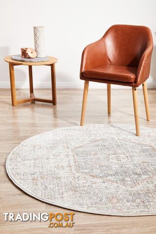 Mayfair Lorissa Silver Round Rug 150X150CM - MAY-LOR-SIL-150X150