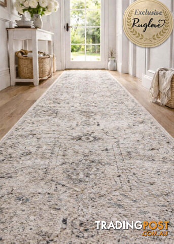 Cozy Ivory Beige Hallway Runner 80CM Wide 7.5M - Cozy 5419 Ivory Beige