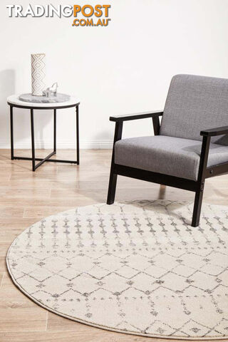 Chrome Elsa Silver Round Rug 240X240CM - CRO-ELS-SIL-240X240