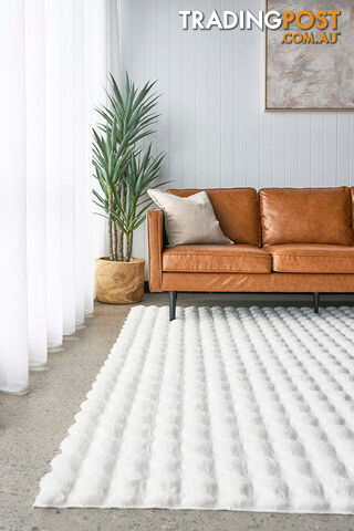 Bubble White - Machine Washable Rug 270X180CM - BUB-WHITE-270X180